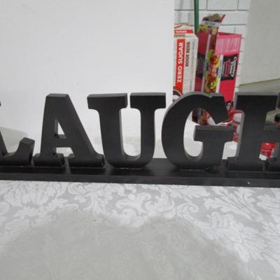 Sale Photo Thumbnail #180: Picture of Jesus is 8" x6", "Live" is 14-7/8"" x 5-1/2"," Laugh" is 21-1/2" x 5-1/2" tallSee pictures