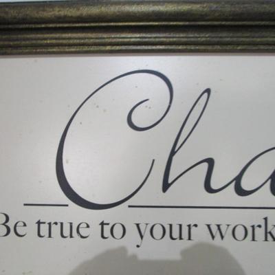 Sale Photo Thumbnail #233: "Character, Be true to your work, your word, and your friends", 3' x 14"