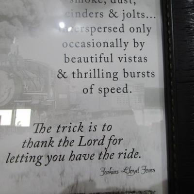 Sale Photo Thumbnail #241: "Life Is Like an Old-Time Rail Journey", 13" wide x 23" tall