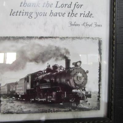 Sale Photo Thumbnail #242: "Life Is Like an Old-Time Rail Journey", 13" wide x 23" tall