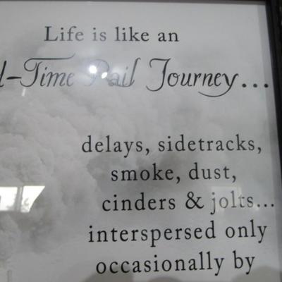 Sale Photo Thumbnail #240: "Life Is Like an Old-Time Rail Journey", 13" wide x 23" tall