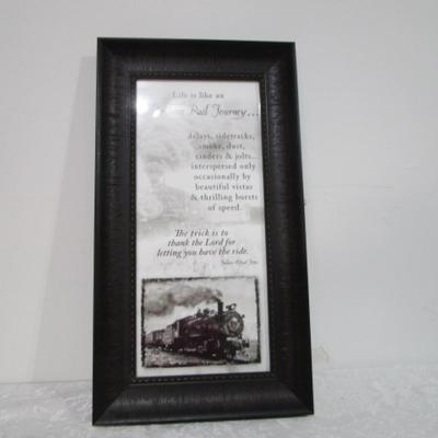 Sale Photo Thumbnail #239: "Life Is Like an Old-Time Rail Journey", 13" wide x 23" tall