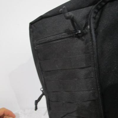 Sale Photo Thumbnail #257: Has backpack straps and 5 smaller pockets, 1 larger zipper pocket, & zippered area for the rifle, 36" long x 12" wide x 3" deep, See pictures