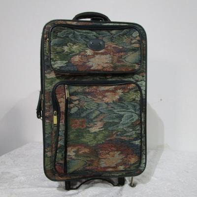 Sale Photo Thumbnail #258: 9-1/2" deep with 2-1/2" expansion x 20-1/2" (without the wheels) x 14" across. Has three outside zippered pockets, has expander section & 2 wheels