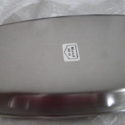 Sale Photo Thumbnail #324: Stainless one is 15" long x 5-1/4" wide, other is 13" long x 6-3/8" wide