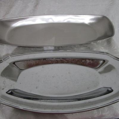 Sale Photo Thumbnail #321: Stainless one is 15" long x 5-1/4" wide, other is 13" long x 6-3/8" wide