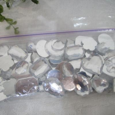 Sale Photo Thumbnail #342: Plastic gems are various shapes, See pictures