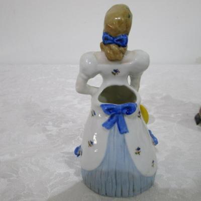 Sale Photo Thumbnail #408: Standing girl is 7-3/4", sitting girl with dog is 5-1/4" 