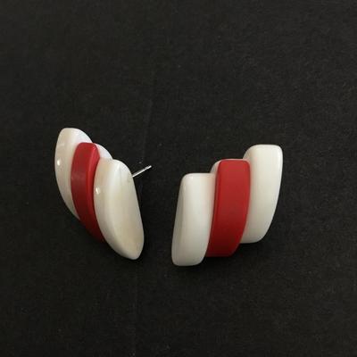 Vintage Lucite type stud, earrings