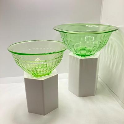 LOT 244: Four Uranium Glass Nesting Bowls