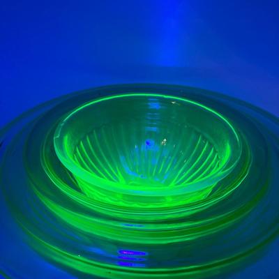 LOT 244: Four Uranium Glass Nesting Bowls