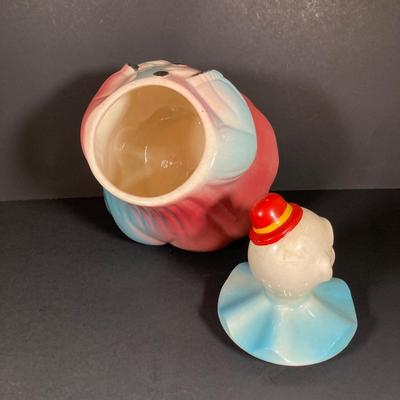 LOT 257: Vintage USA American Bisque Clown Cookie Jar