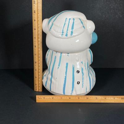LOT 260: Vintage Teddy Bear in Striped Pajamas Cookie Jar