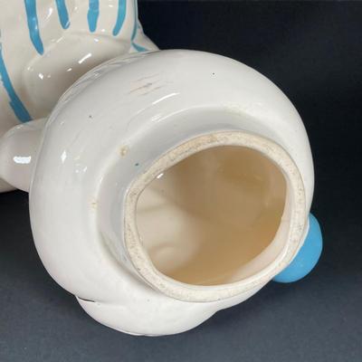 LOT 260: Vintage Teddy Bear in Striped Pajamas Cookie Jar
