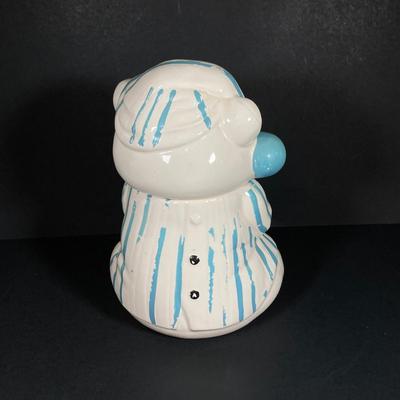 LOT 260: Vintage Teddy Bear in Striped Pajamas Cookie Jar