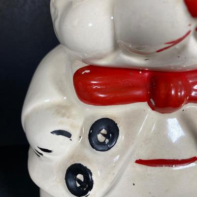 LOT 262: Vintage McCoy Pottery Turnabout Bear Cookie Jar (Double Sided)