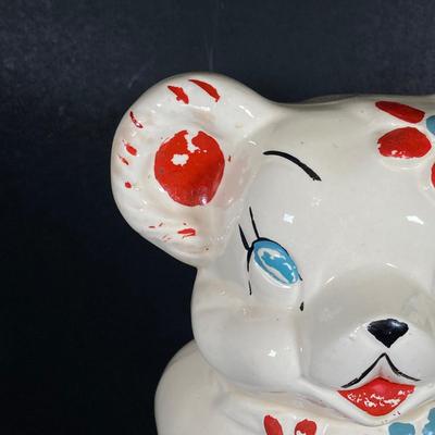 LOT 262: Vintage McCoy Pottery Turnabout Bear Cookie Jar (Double Sided)
