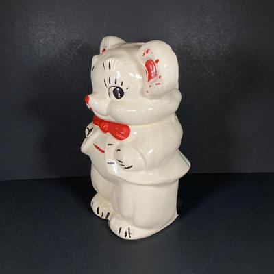 LOT 262: Vintage McCoy Pottery Turnabout Bear Cookie Jar (Double Sided)