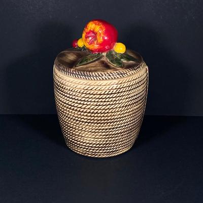 LOT 270: Vintage McCoy USA Pottery Forbidden Fruit Cookie Jar
