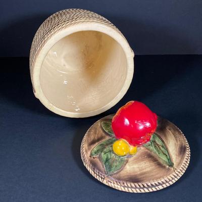 LOT 270: Vintage McCoy USA Pottery Forbidden Fruit Cookie Jar
