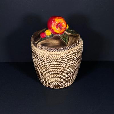 LOT 270: Vintage McCoy USA Pottery Forbidden Fruit Cookie Jar
