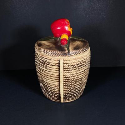 LOT 270: Vintage McCoy USA Pottery Forbidden Fruit Cookie Jar