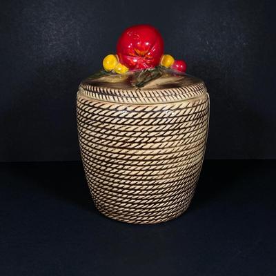 LOT 270: Vintage McCoy USA Pottery Forbidden Fruit Cookie Jar