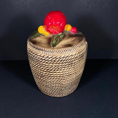 LOT 270: Vintage McCoy USA Pottery Forbidden Fruit Cookie Jar