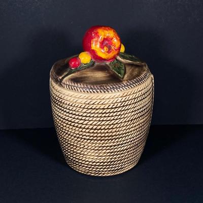 LOT 270: Vintage McCoy USA Pottery Forbidden Fruit Cookie Jar