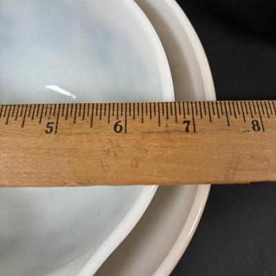 LOT 274: Pyrex Cinderella Mixing Bowls: Gooseberry, Butterprint, Butterfly Gold & Colonial Mist