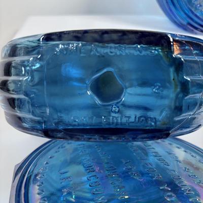 LOT 278: Collection of 5 Carnival Blue Wheaton Inc. John F Kennedy Commemorative First Editon Decanters