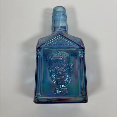 LOT 279: Vintage Wheaton Decanters/Bottles including a "Religious" Plate w/Iridescent Finish, George Washington Salt/Pepper...