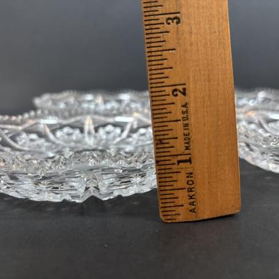 LOT 281: Vintage Imperial Italian Design Teacups w/Biscuit Saucers, Tharaud Limoges Pedestal Cake Plate, Ice Blue Diamond Point Torte...