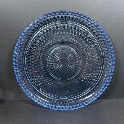 LOT 281: Vintage Imperial Italian Design Teacups w/Biscuit Saucers, Tharaud Limoges Pedestal Cake Plate, Ice Blue Diamond Point Torte...