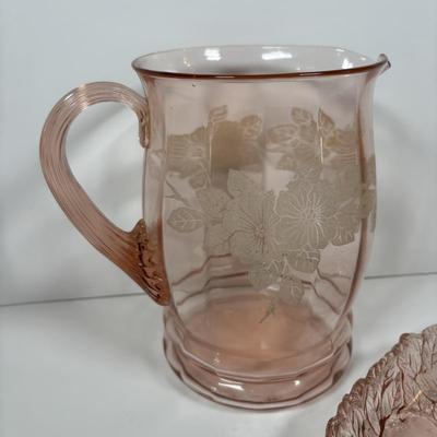 LOT 291: Pink Depression Glass Collection