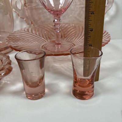 LOT 291: Pink Depression Glass Collection
