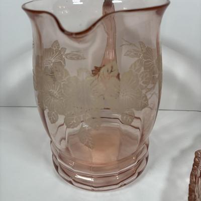 LOT 291: Pink Depression Glass Collection