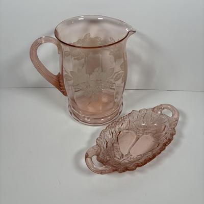 LOT 291: Pink Depression Glass Collection