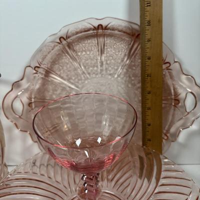 LOT 291: Pink Depression Glass Collection