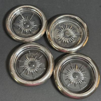 LOT 294: Vintage Sugar Bowls w/Sterling Silver Lids (3), Footed Cake Plate w/Silver Overlay Autumn Leaves, FB Rodgers Candle Holders...