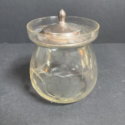 LOT 294: Vintage Sugar Bowls w/Sterling Silver Lids (3), Footed Cake Plate w/Silver Overlay Autumn Leaves, FB Rodgers Candle Holders...