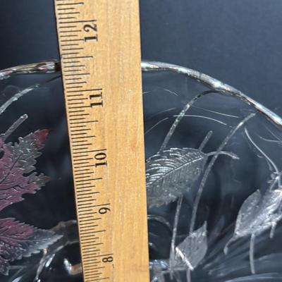 LOT 294: Vintage Sugar Bowls w/Sterling Silver Lids (3), Footed Cake Plate w/Silver Overlay Autumn Leaves, FB Rodgers Candle Holders...
