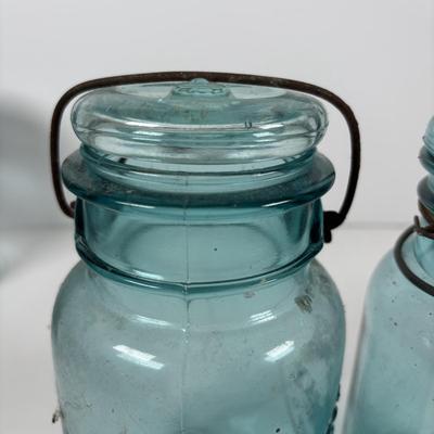 LOT 316: Collection of Five Vintage Canning Jars