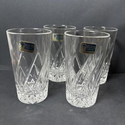 LOT 317: Vintage Silver on Copper Vacuum Insulted Ice Bucket, Lausitzer Hand-Cut Crystal Glass Set and Cordless Electric Mixer