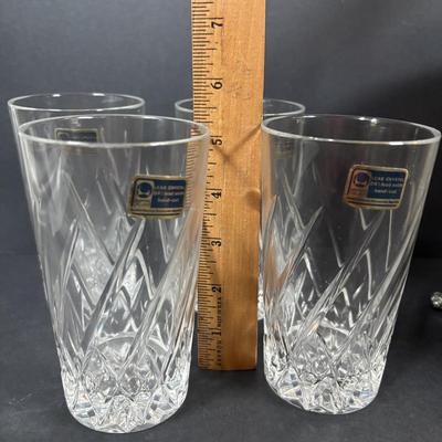 LOT 317: Vintage Silver on Copper Vacuum Insulted Ice Bucket, Lausitzer Hand-Cut Crystal Glass Set and Cordless Electric Mixer