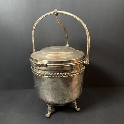 LOT 317: Vintage Silver on Copper Vacuum Insulted Ice Bucket, Lausitzer Hand-Cut Crystal Glass Set and Cordless Electric Mixer