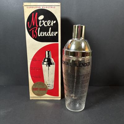 LOT 317: Vintage Silver on Copper Vacuum Insulted Ice Bucket, Lausitzer Hand-Cut Crystal Glass Set and Cordless Electric Mixer