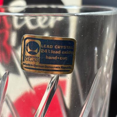 LOT 317: Vintage Silver on Copper Vacuum Insulted Ice Bucket, Lausitzer Hand-Cut Crystal Glass Set and Cordless Electric Mixer