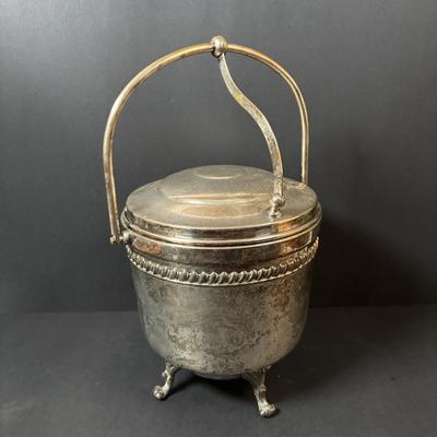 LOT 317: Vintage Silver on Copper Vacuum Insulted Ice Bucket, Lausitzer Hand-Cut Crystal Glass Set and Cordless Electric Mixer