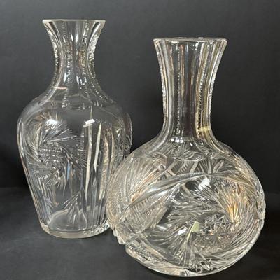 LOT 318: Crystal Collection: Sparkling Cut Crystal Water/Wine Carafes, Galena and JG Durand
